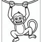 Monkey Coloring Page Free PDF Printables