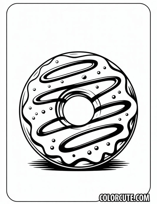 Realistic Donut Coloring Pages Free Printable