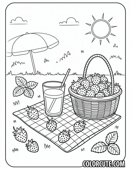 Sweet Strawberry Coloring Pages – Free PDF Printables