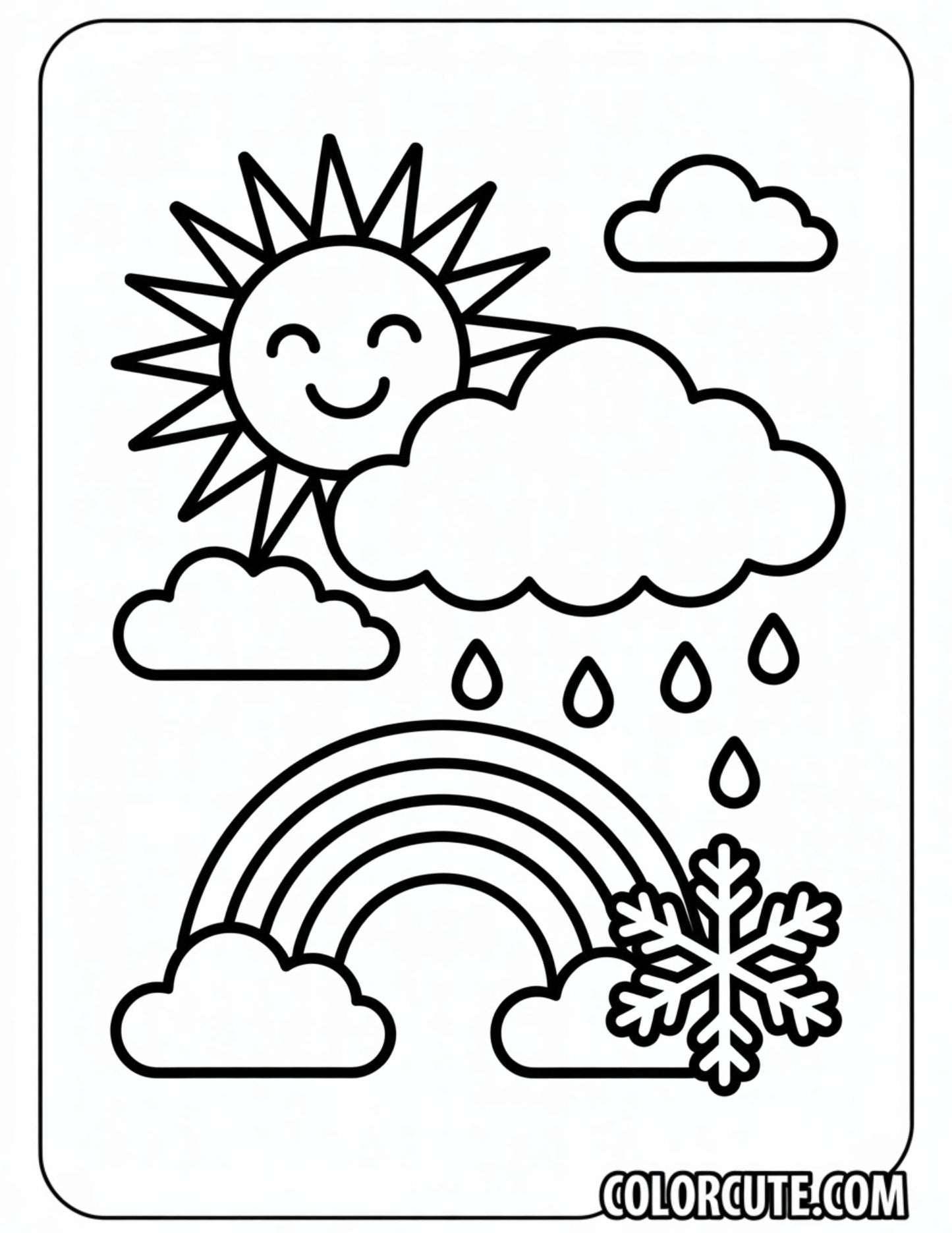 Weather Preschool Coloring Pages | Free PDF Printables