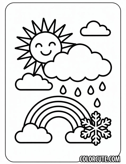 Weather Preschool Coloring Pages | Free PDF Printables