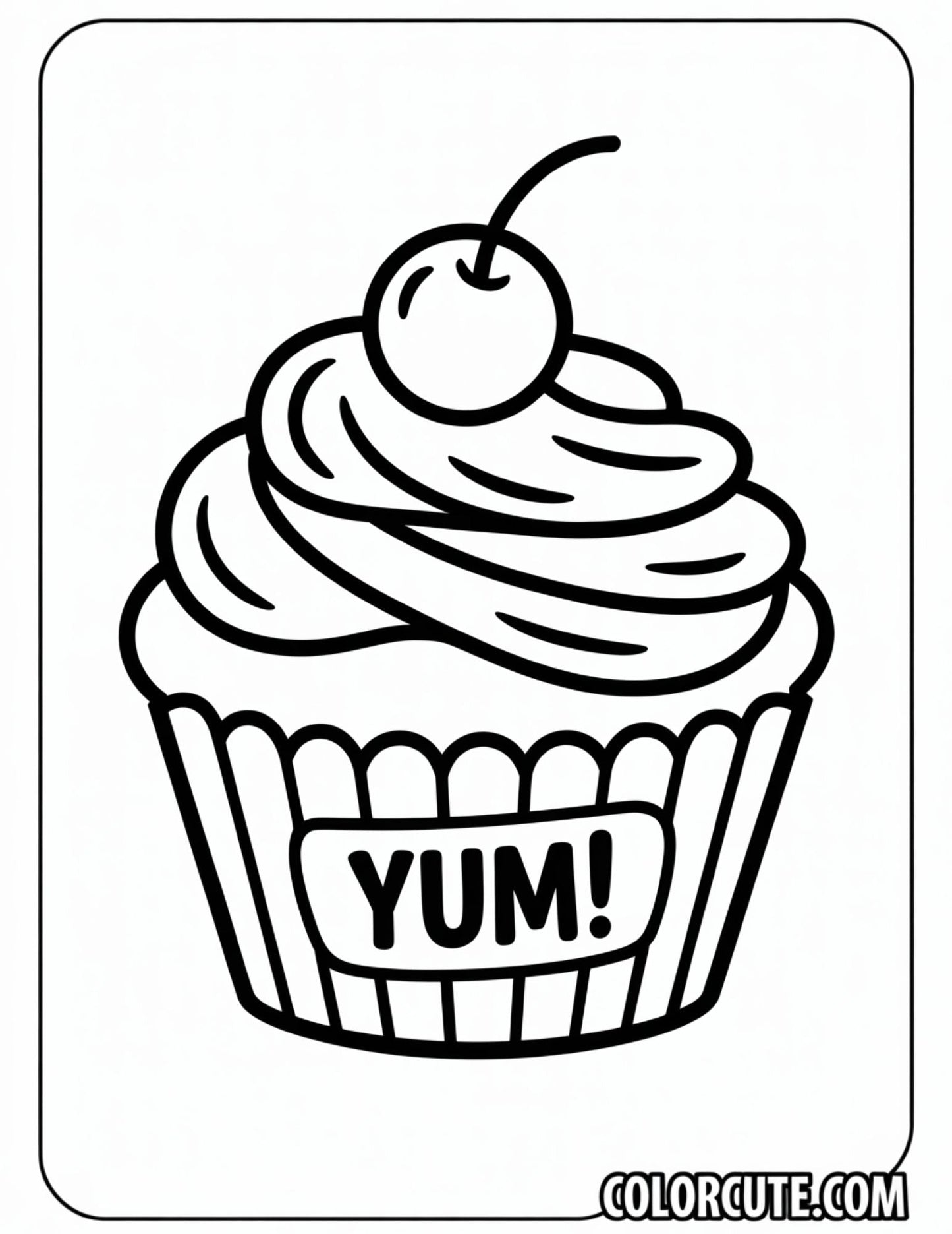 Cake Cupcake Coloring Pages | Free PDF Printables
