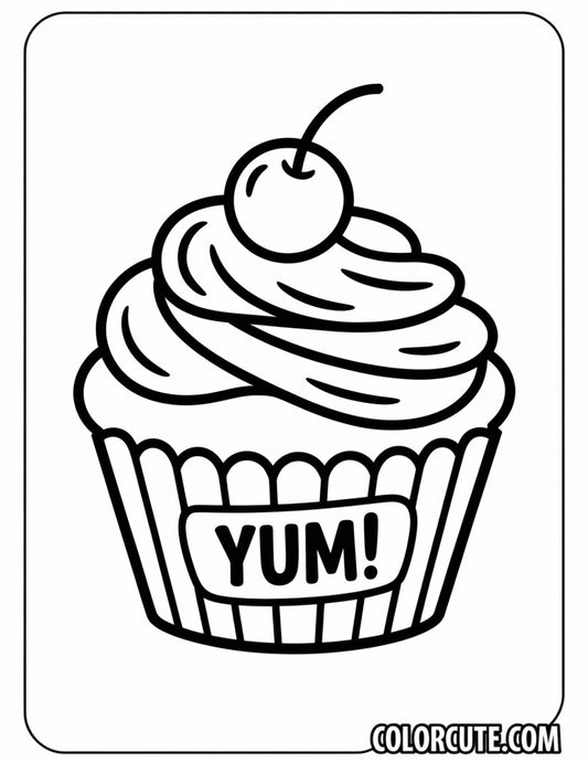 Cake Cupcake Coloring Pages | Free PDF Printables