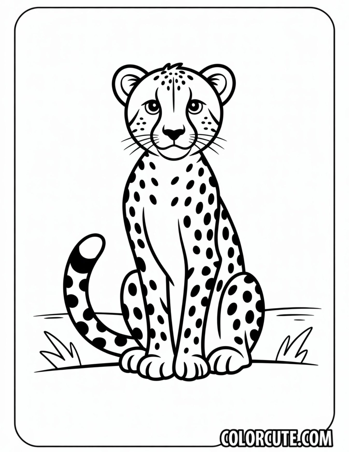 Cheetah Jungle Coloring Pages | Free PDF Printables