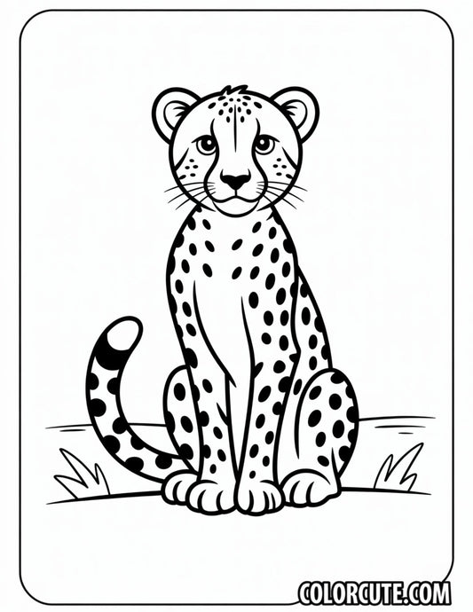Cheetah Jungle Coloring Pages | Free PDF Printables
