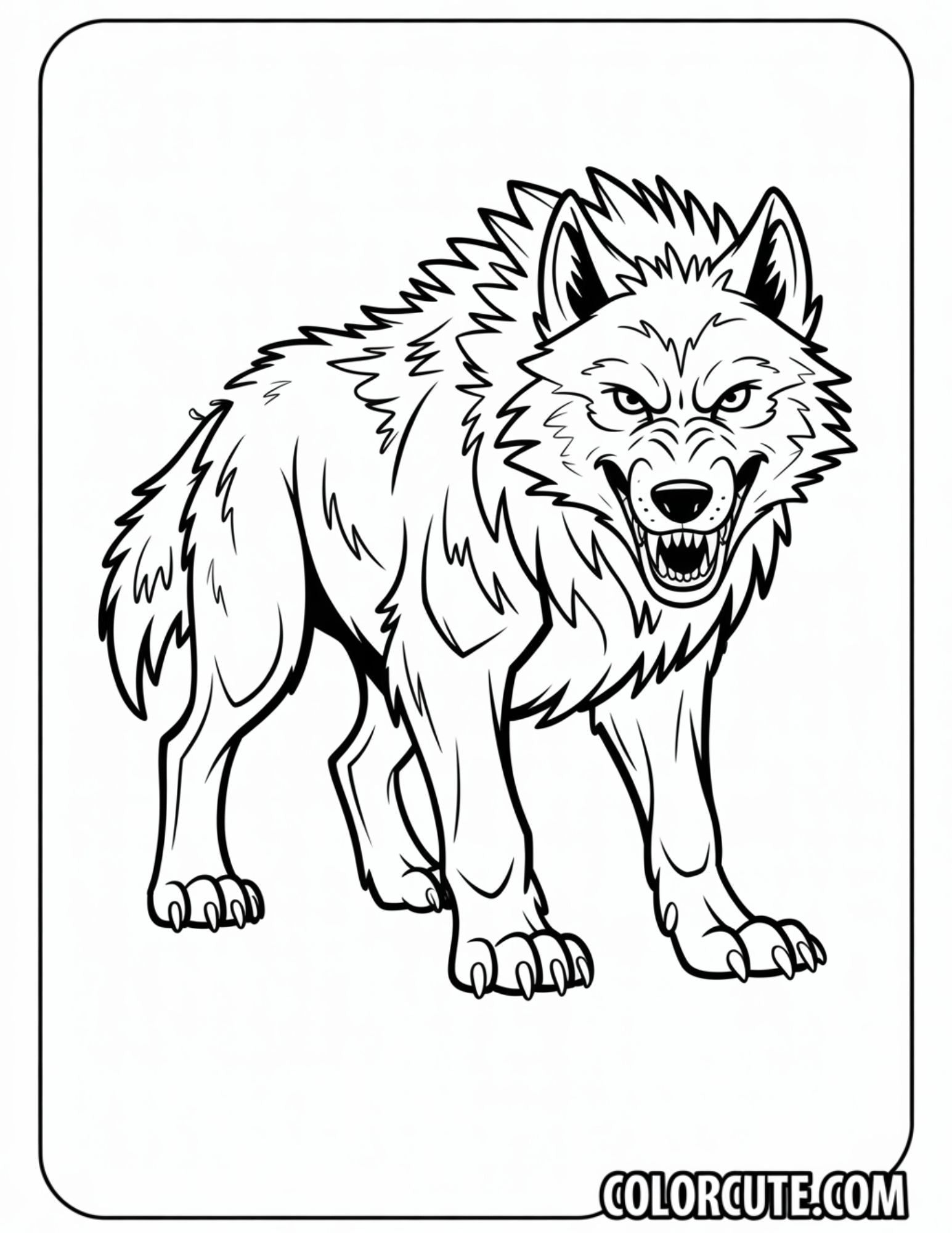 Dire Wolf Coloring Page