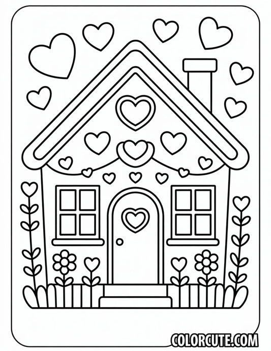 Flower House Coloring Pages | Free PDF Printables
