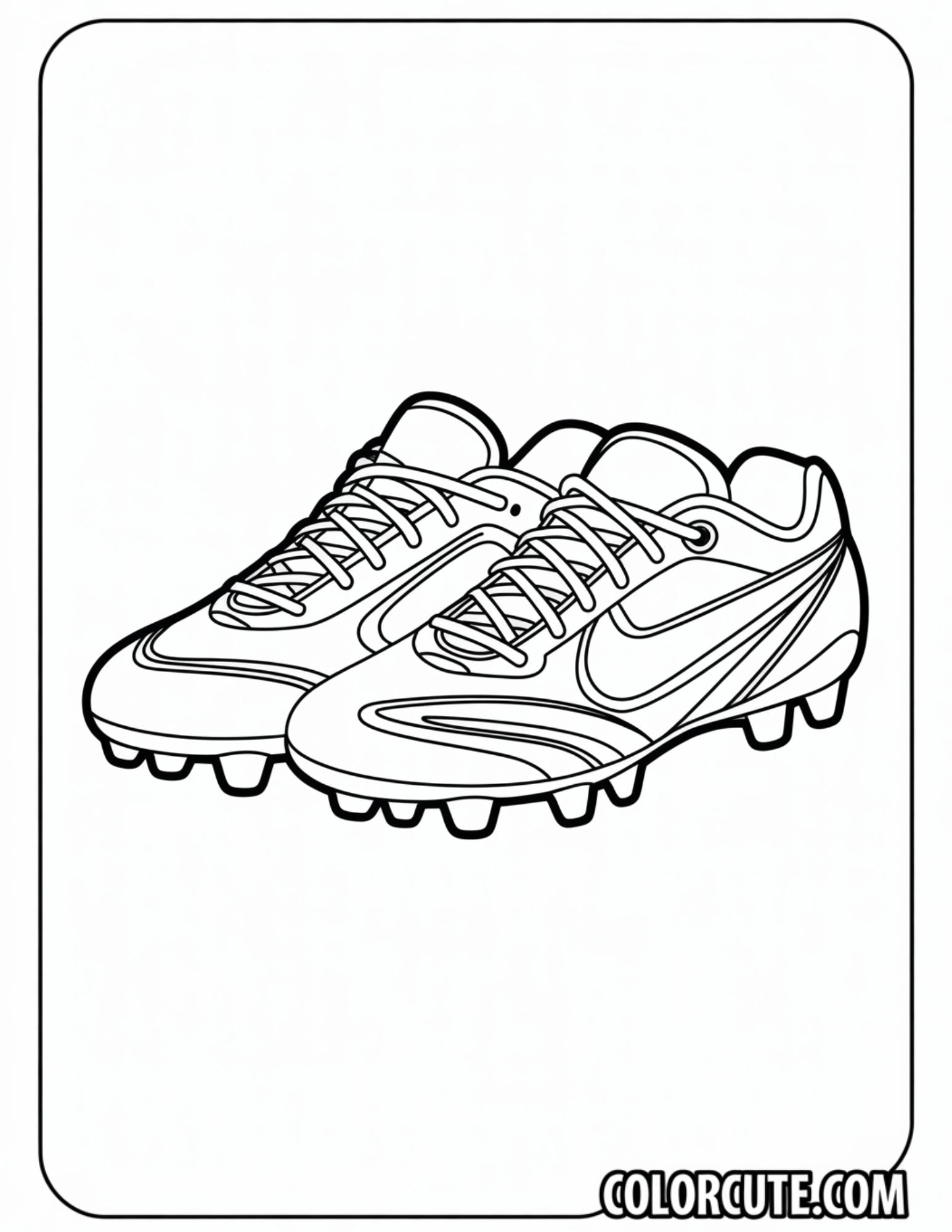 Football Cleats Coloring Pages Free PDF Printables Color Cute