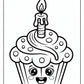 Fun Candle Cupcake Coloring Pages | Free PDF Printables