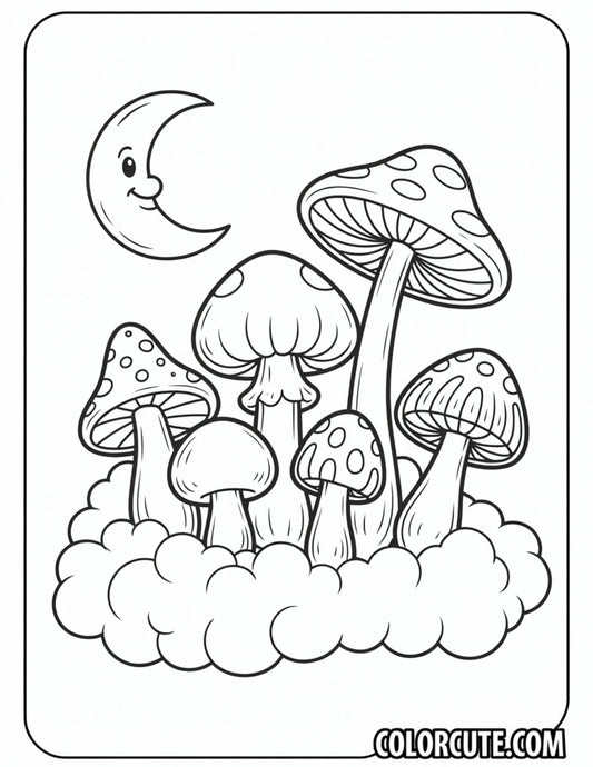 Magical Mushroom Coloring Pages - Free PDF Printables