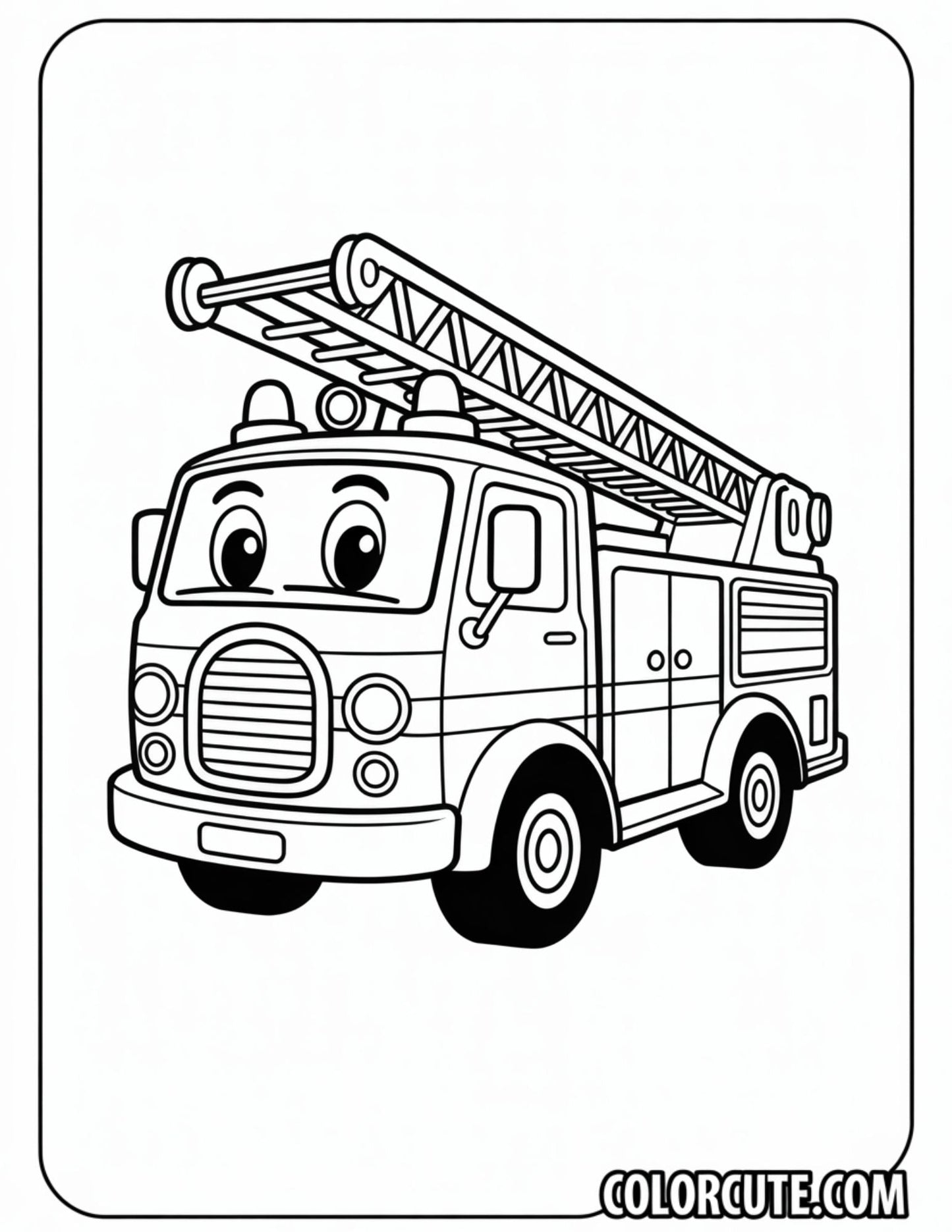 Marshall Fire Truck Coloring Pages | Free PDF Printables