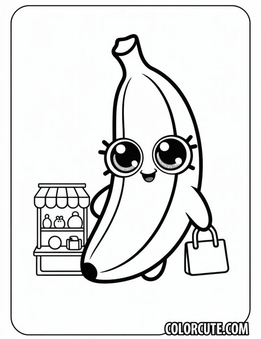 Shopkin Banana Coloring | Free PDF Printables
