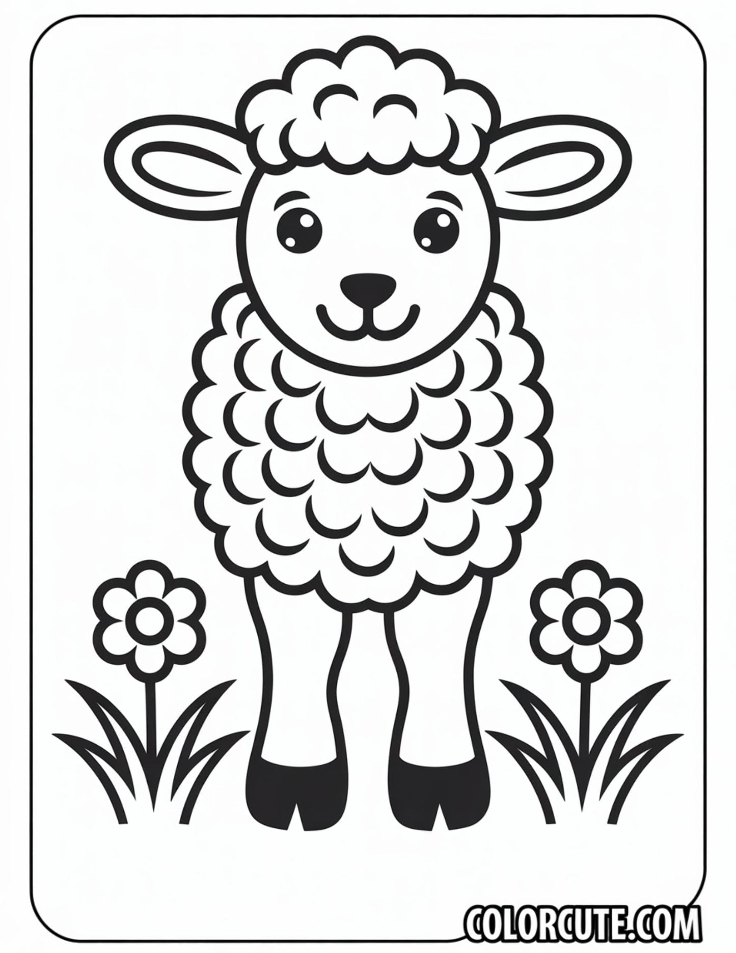 Spring Lamb Coloring Pages Free PDF Printables