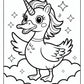 Unicorn Duck Coloring Page | Free PDF Printables
