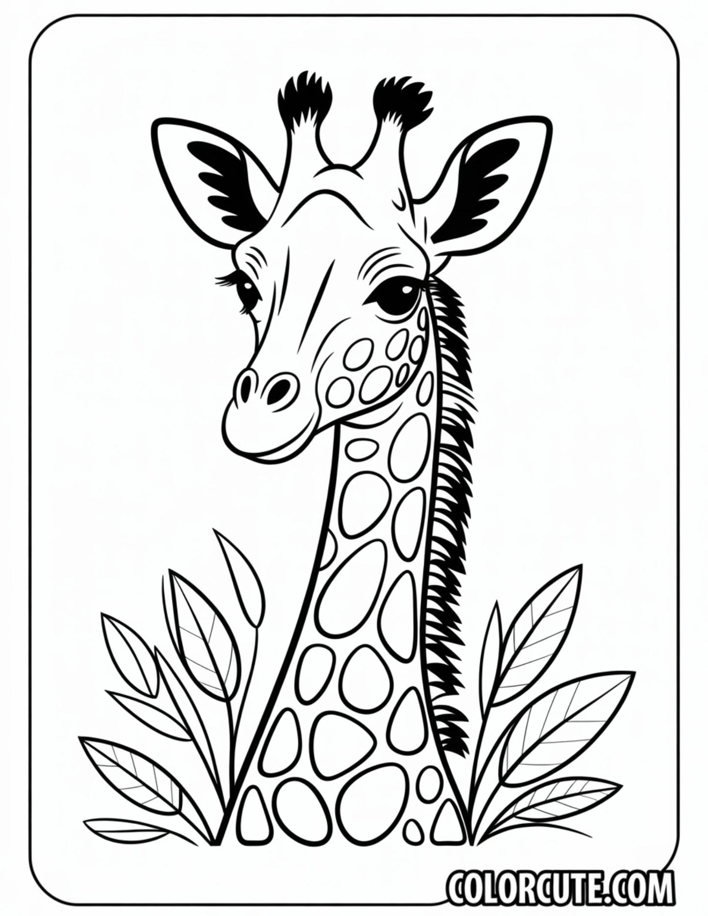 African Giraffe Coloring Pages | Free PDF Printables