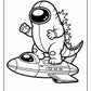 Among Us Godzilla Coloring Pages | Free PDF Printables