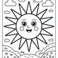 Big Sun Coloring Page | Free PDF Printables