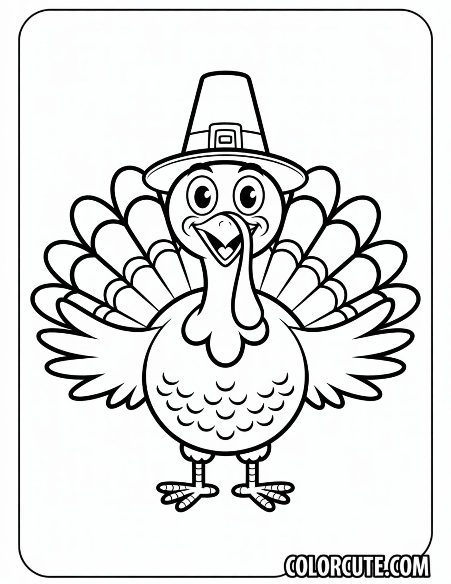 Cool Thanksgiving Turkey Coloring Pages | Free PDF Printables