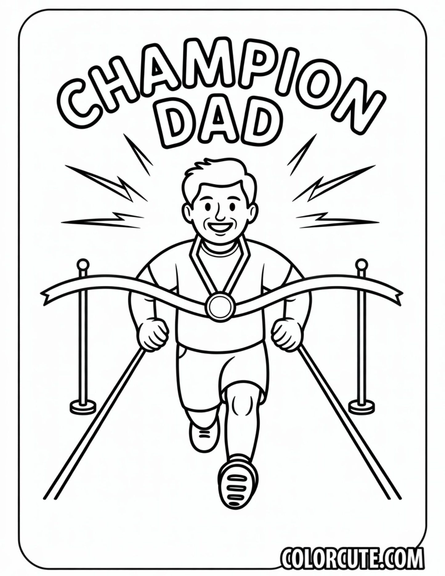 Dad Champion Coloring Pages | Free PDF Printables