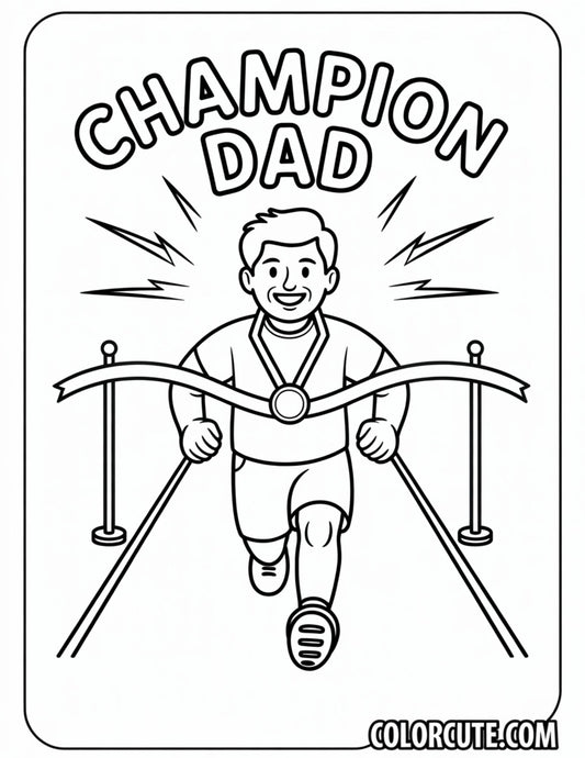 Dad Champion Coloring Pages | Free PDF Printables
