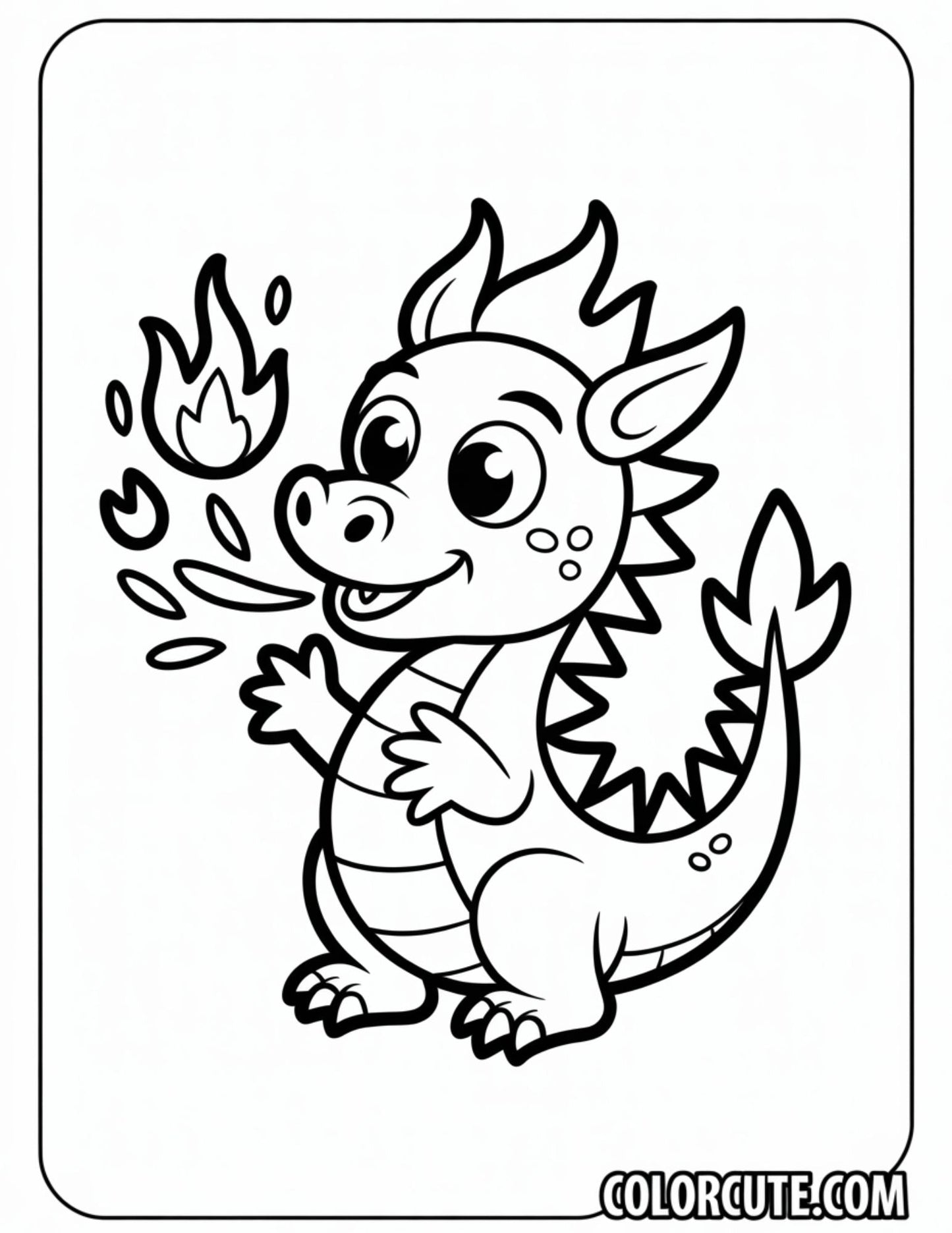 Fire Dragon Coloring Pages | Free PDF Printables