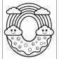 Rainbow Donut Coloring Pages Free Printable
