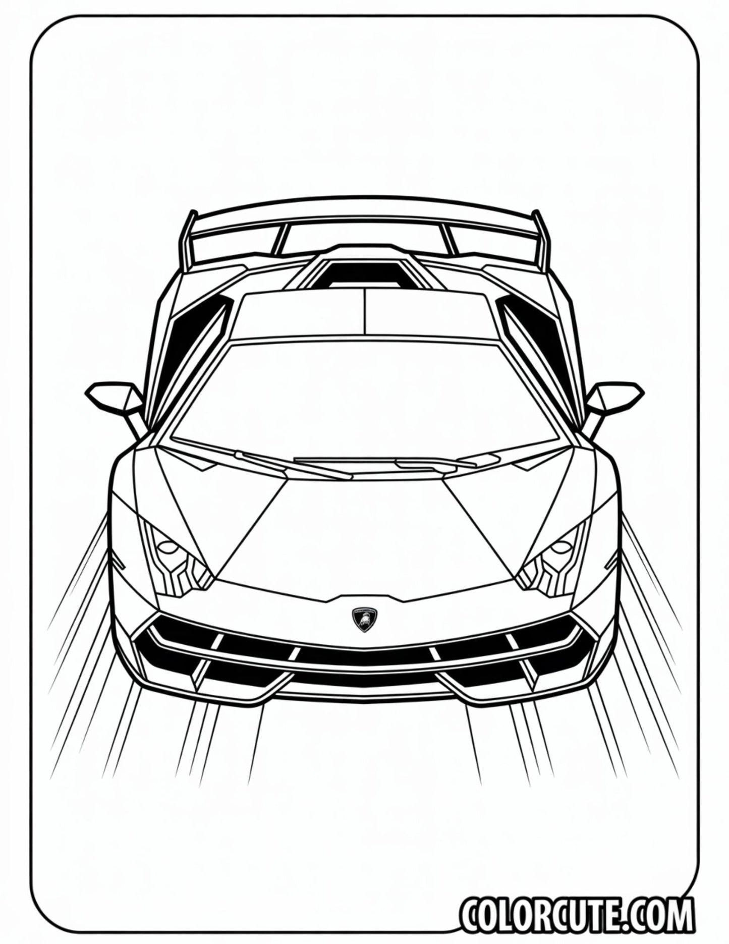 Veneno Lamborghini Coloring Pages - Free PDF Printables