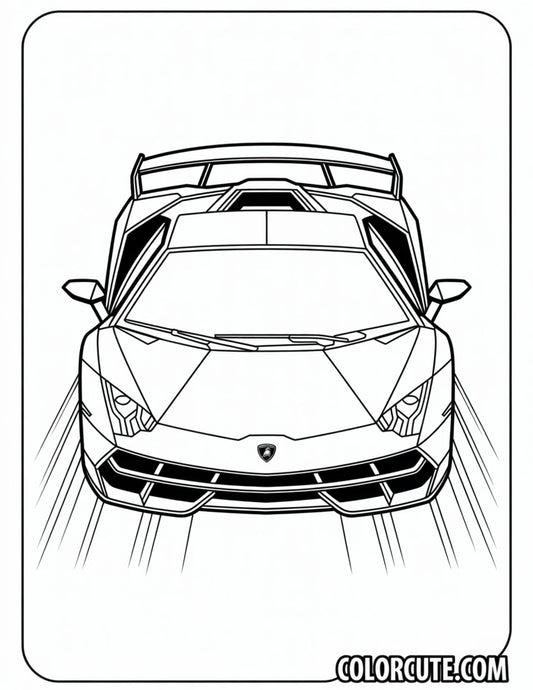 Veneno Lamborghini Coloring Pages - Free PDF Printables