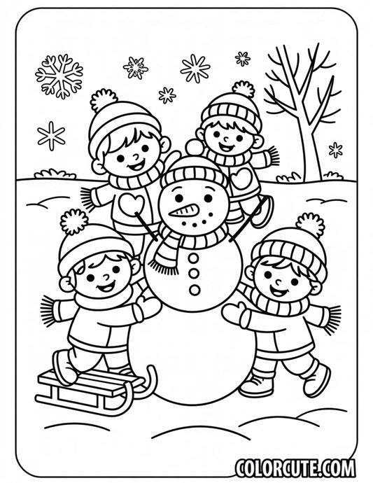 Winter Preschool Coloring Pages | Free PDF Printables