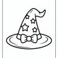 Witch Hat Halloween Coloring Pages | Free PDF Printables