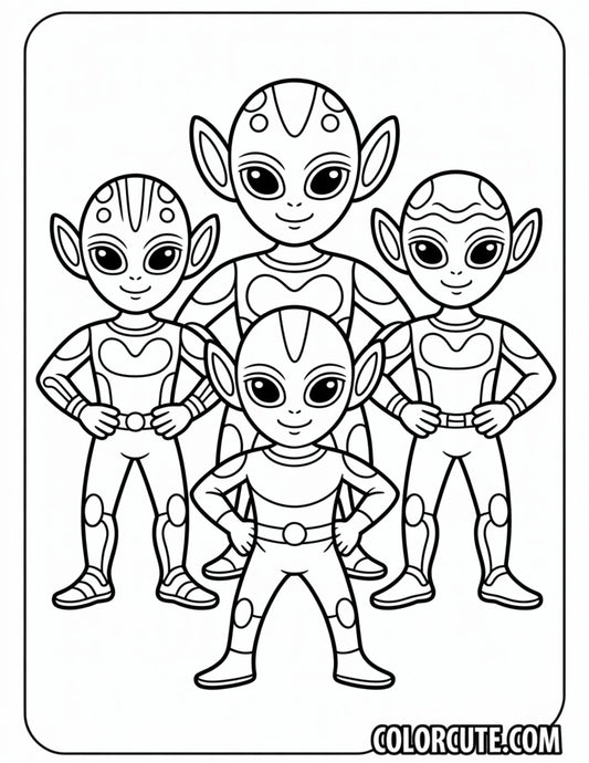 Alien Force Coloring Pages Free PDF Printables