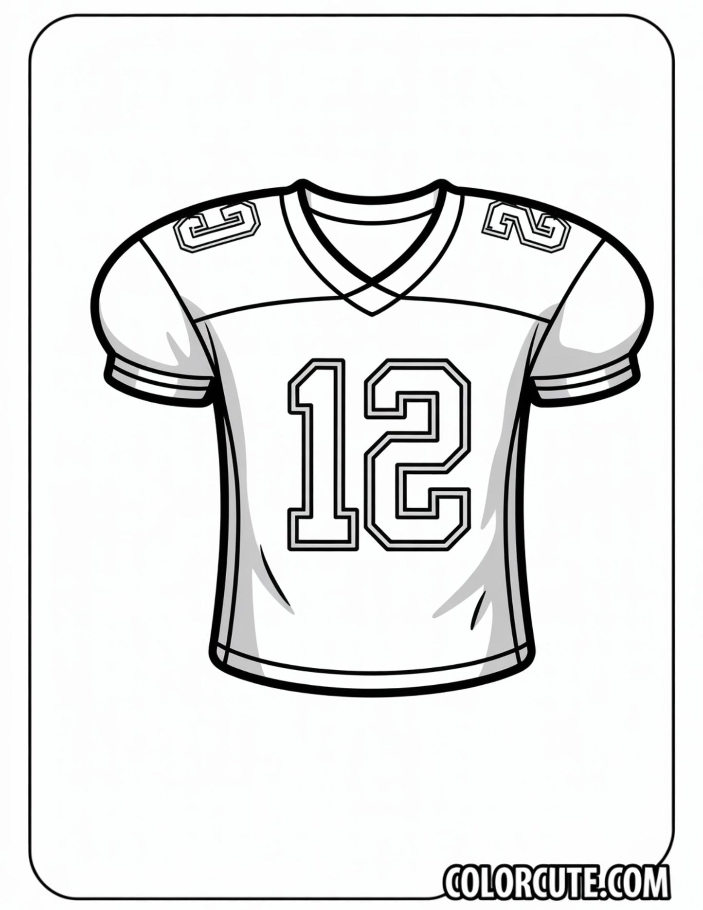Football Jersey Coloring Pages | Free PDF Printables