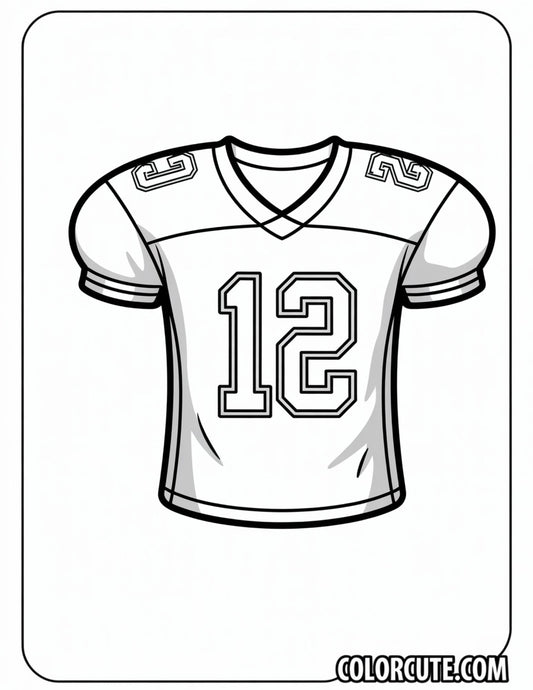 Football Jersey Coloring Pages | Free PDF Printables