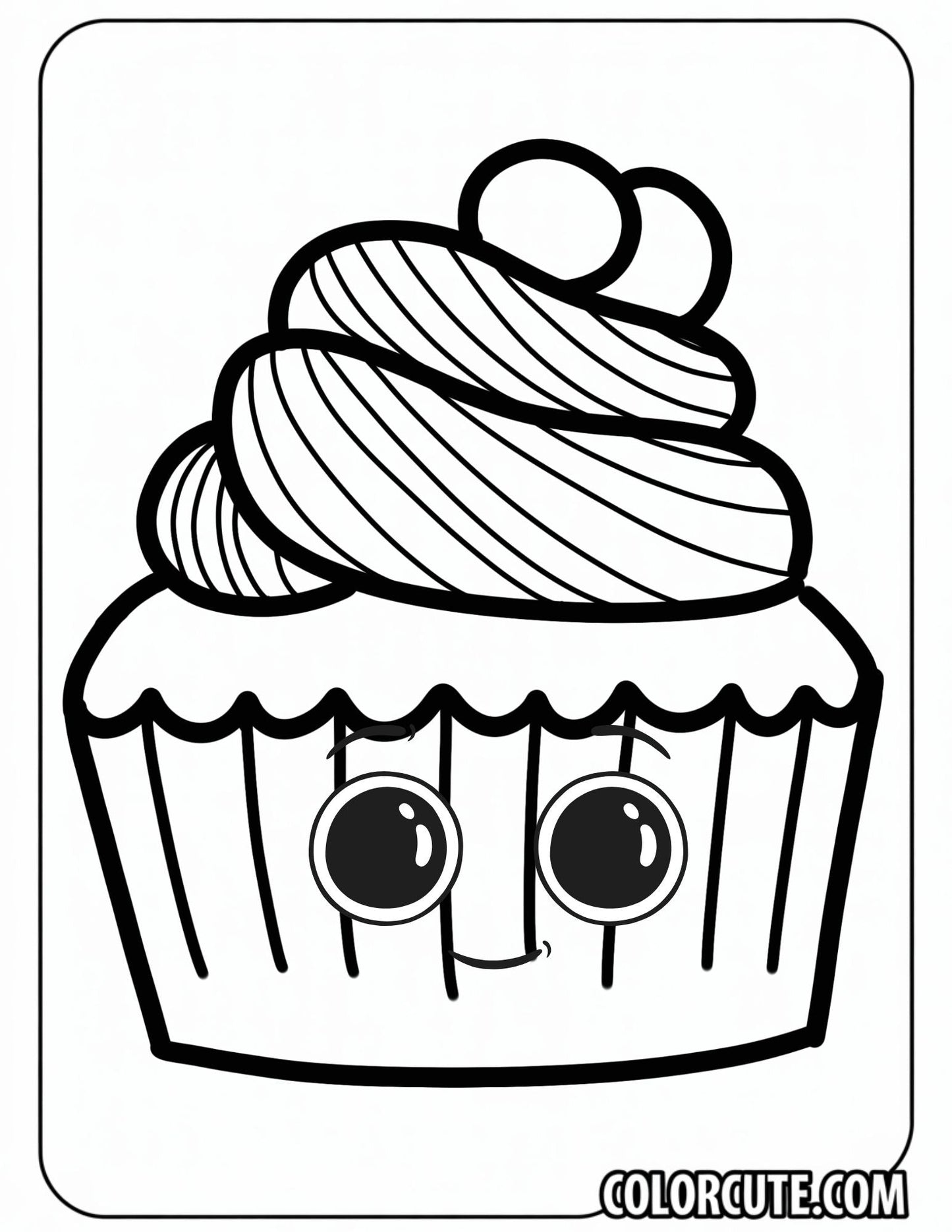 Fun Adult Cupcake Coloring Pages | Free PDF Printables