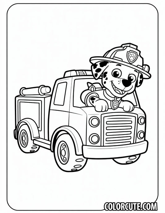 Fun Paw Patrol Fire Truck Coloring Pages | Free PDF Printables
