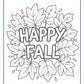 Happy Fall Coloring Pages | Free PDF Printables