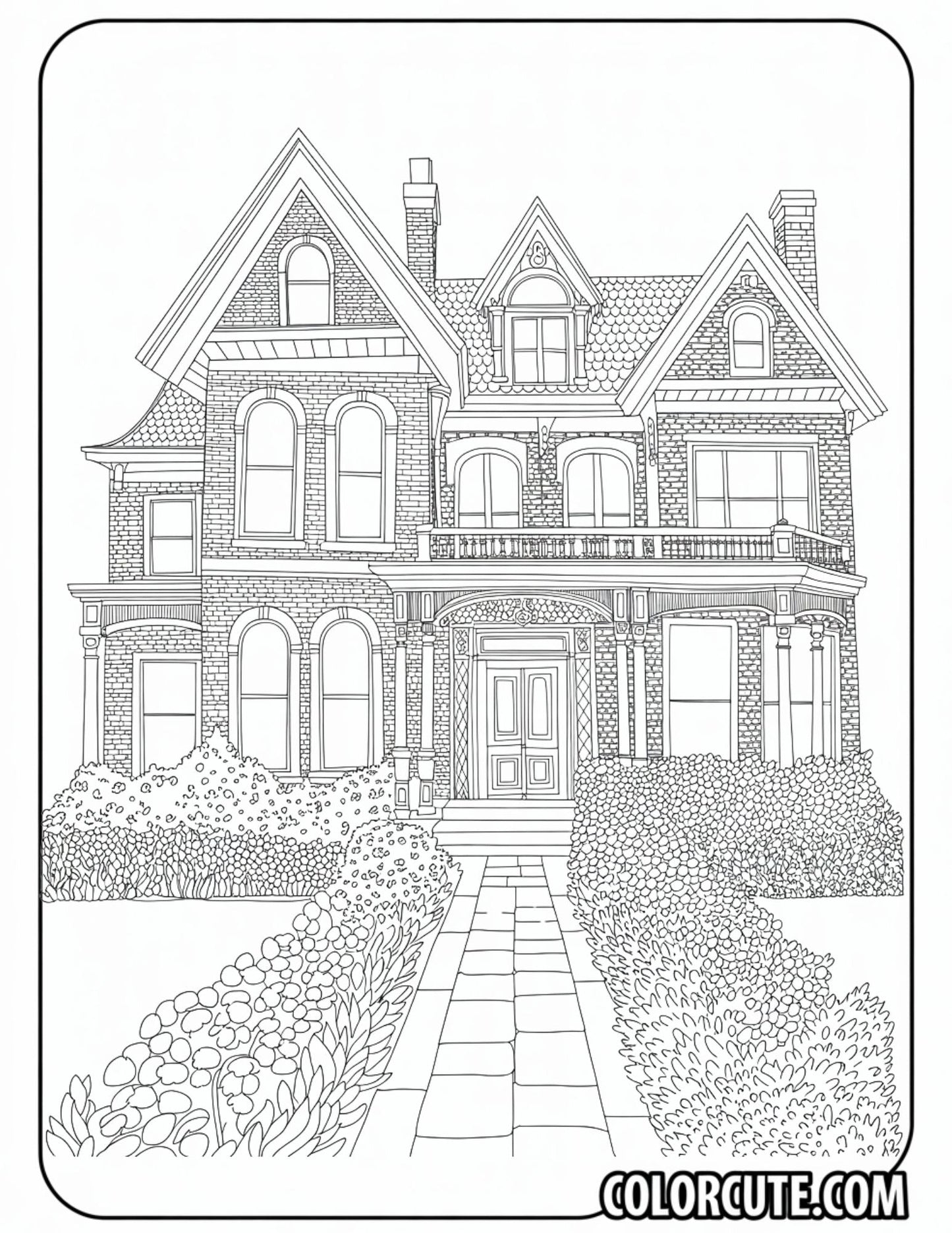 House Coloring Pages - Free PDF Printables