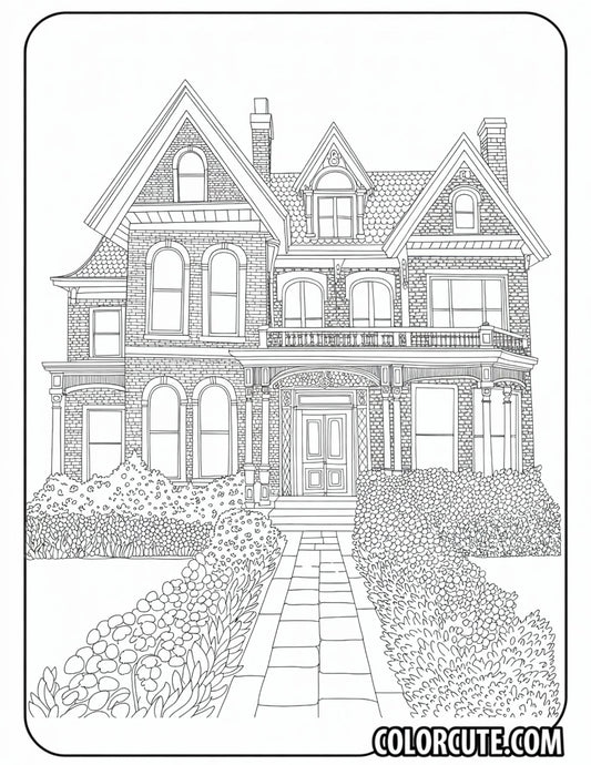 House Coloring Pages - Free PDF Printables