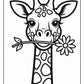 Spring Giraffe Coloring Pages Free PDF Printables