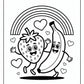 Strawberry Banana Coloring | Free PDF Printables