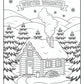 Winter Cabin Coloring Pages | Free PDF Printables