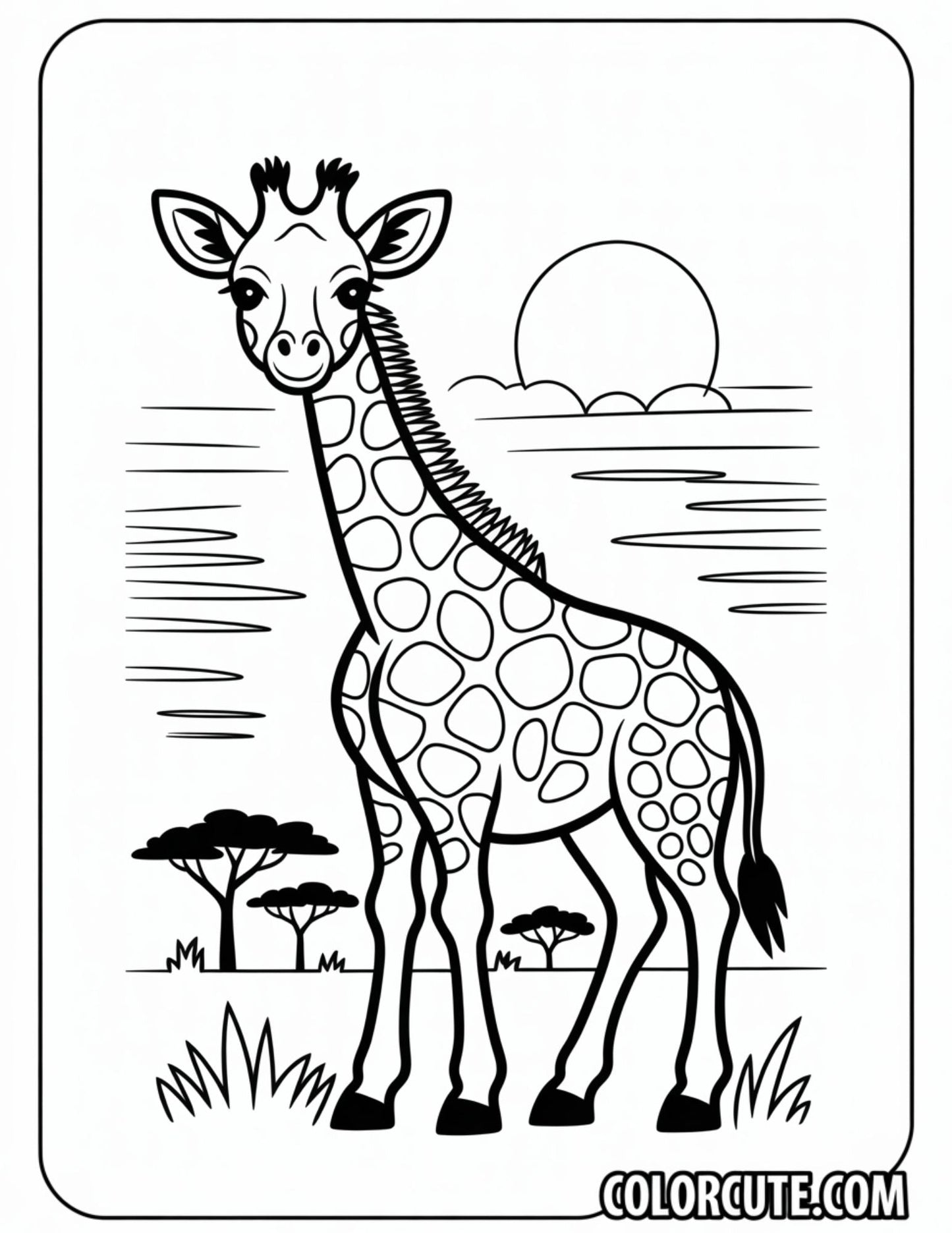 Adult Giraffe Coloring Pages | Free PDF Printables