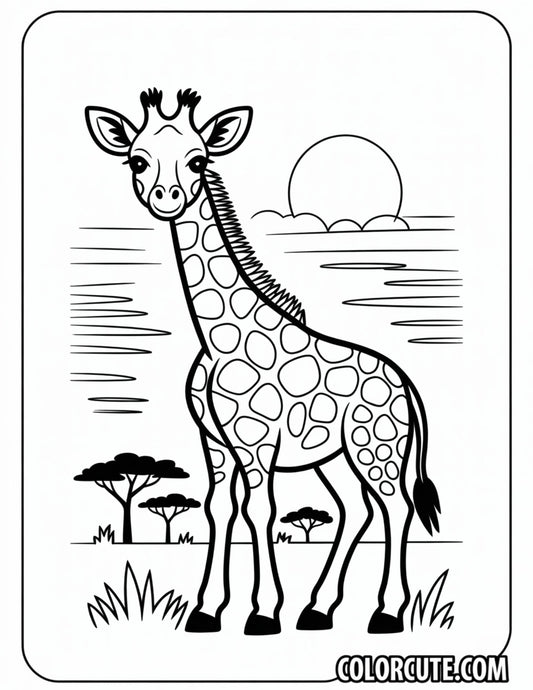 Adult Giraffe Coloring Pages | Free PDF Printables