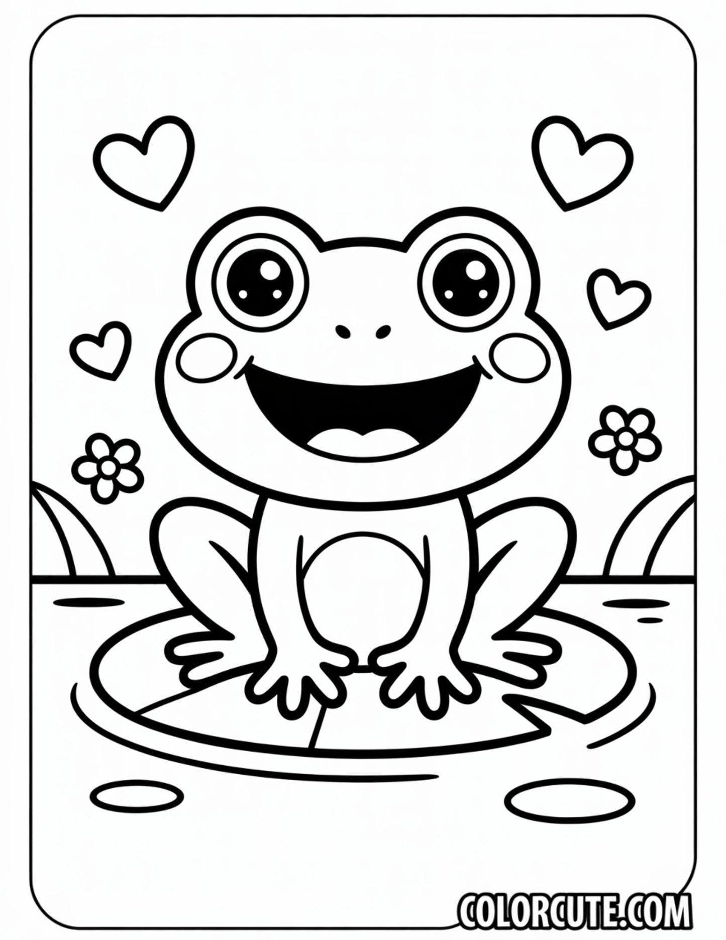 Baby Frog Coloring Pages | Free PDF Printables