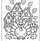 Thanksgiving Scene Coloring Pages | Free PDF Printables