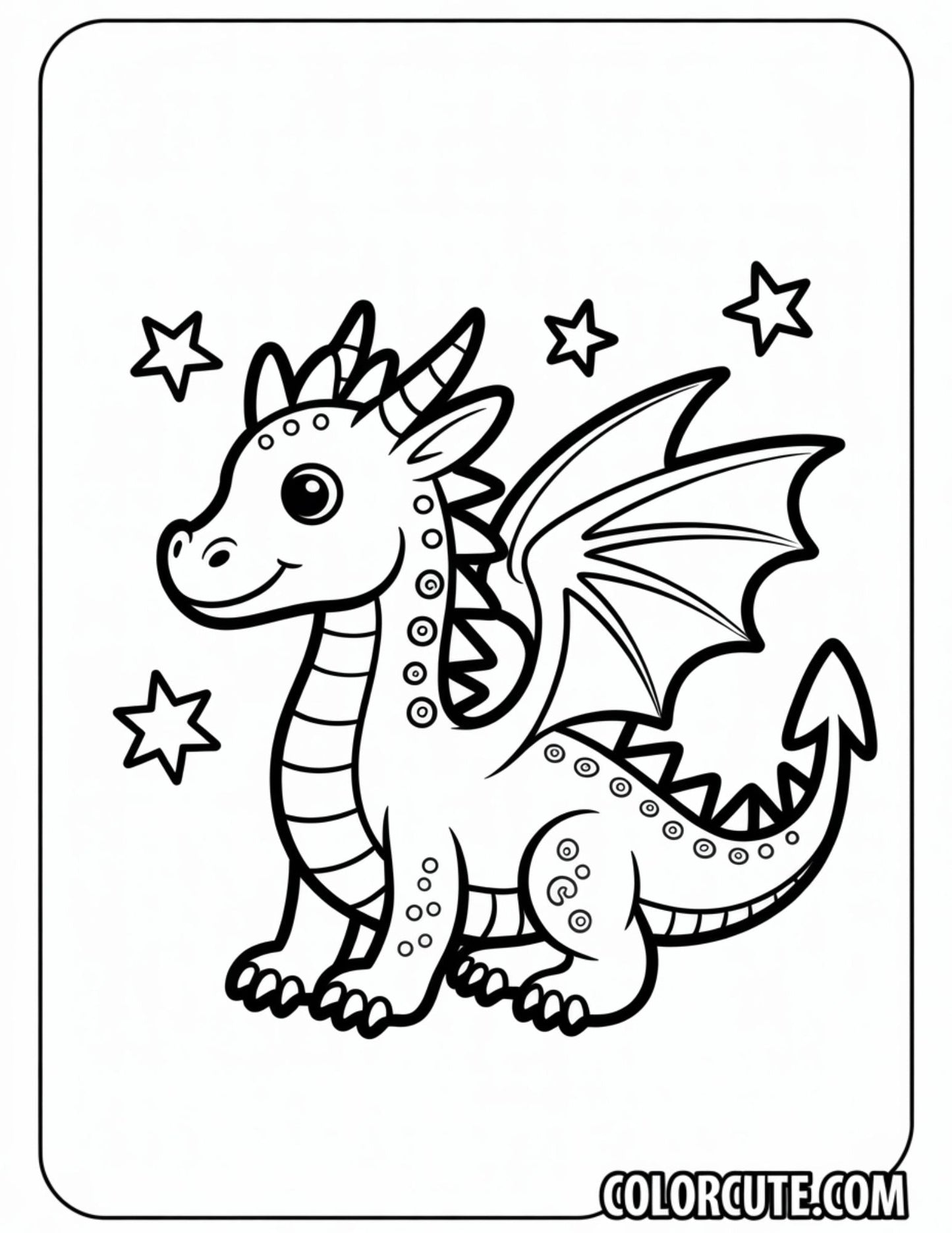 Fantasy Dragon Coloring Pages | Free PDF Printables