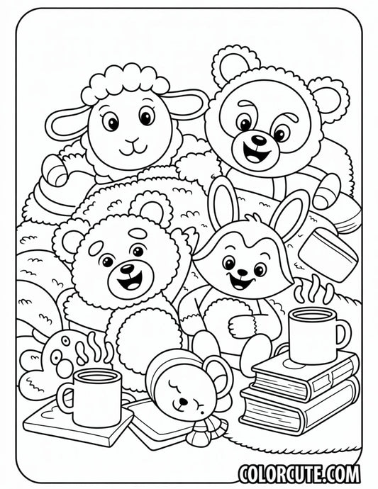 Fun Cozy Friends Coloring Pages | Free PDF Printables