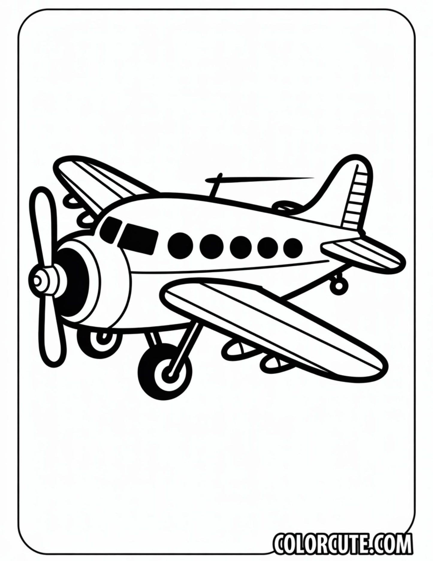 Military Airplane Coloring Pages | Free PDF Printables