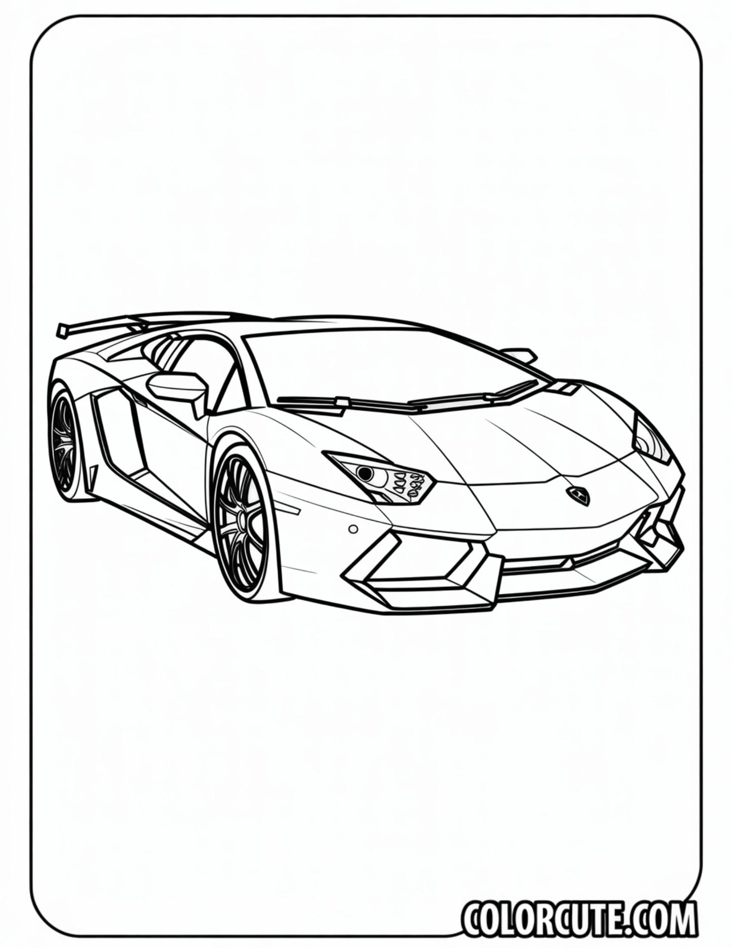 Sesto Elemento Lamborghini Coloring Pages - Free PDF Printables