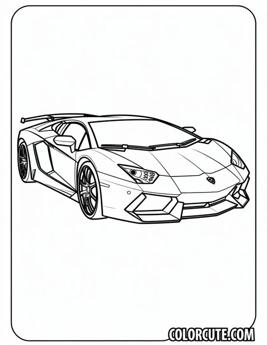 Sesto Elemento Lamborghini Coloring Pages - Free PDF Printables